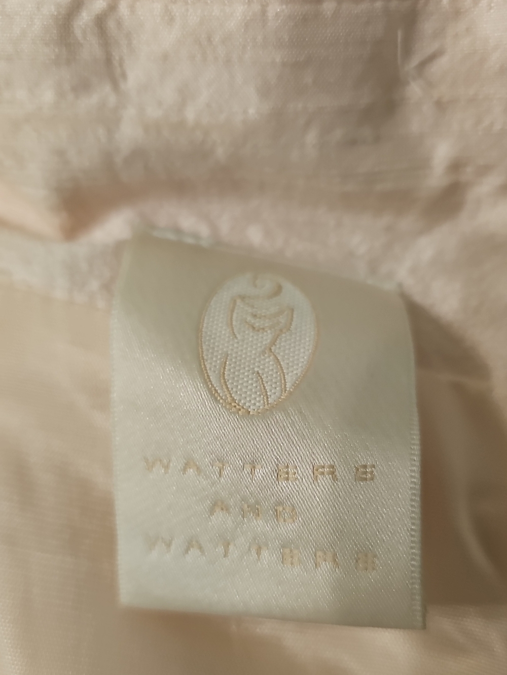 Watters & Watters VTG Pale Pink Silk Shantung Braided Neckline Formal  Gown Sz14 - Picture 8 of 9